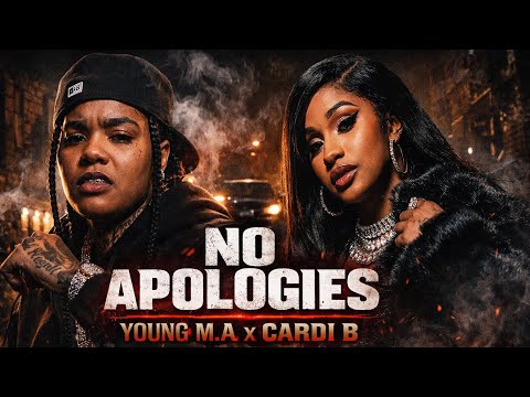 Young M.A x Cardi B ---"NO APOLOGIES" official lyrics video 2025