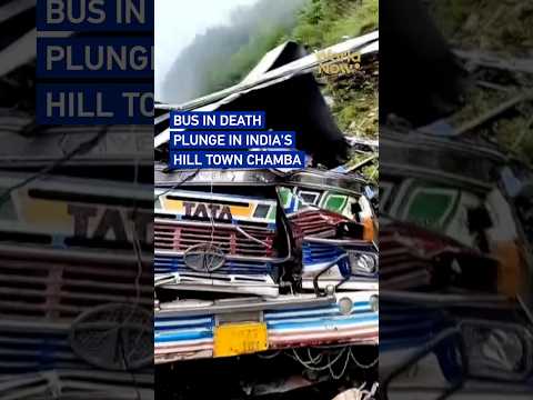 Bus in death plunge in India's hill town Chamba #worldnow