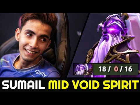 SUMAIL Mid Void Spirit 0 Death with Scepter Build 7.28 Dota 2