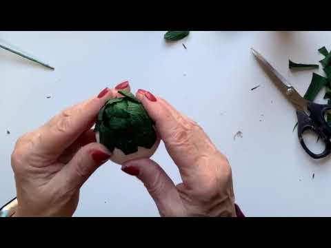Crepe Paper Artichokes Tutorial for Carte Fini Paper