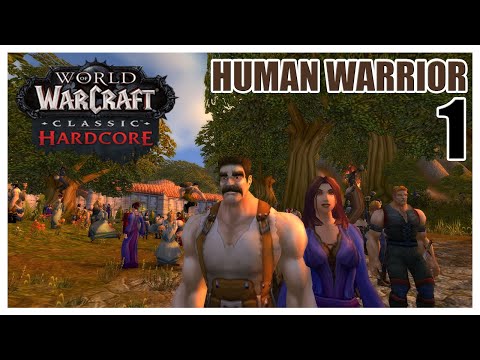 Let's Play Classic World of Warcraft (4K) - HARDCORE - Human Warrior - Gameplay Walkthrough - Part 1