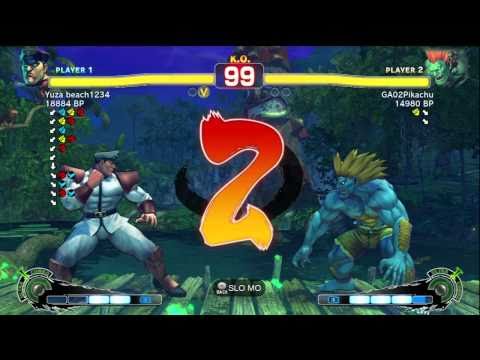 Kim1234 [Bison] vs GA02Pikachu [Blanka] SSF4 Japanese Online Ranked Matches - TRUE-HD