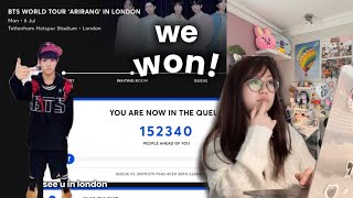 we WON the bts ticketmaster war ⭐️!