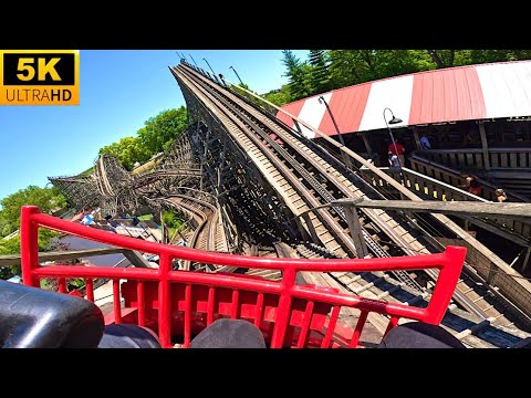 On-ride point of view of American Thunder