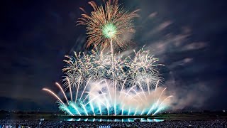 [HDR] 利根川大花火大会 2025 オープニング Shinging in the night sky 野村花火工業＆紅屋青木煙火店