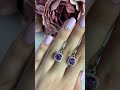 Серебряные серьги с александритом 5.55ct