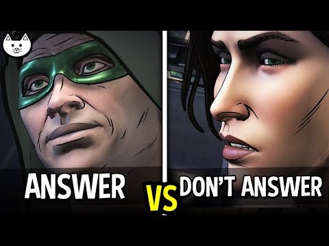 Answer Riddler VS Don't Answer Riddler's Riddles Choice - Telltale Batman Season 2 Episode 1