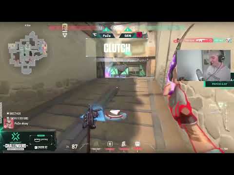 FaZe Dicey clutches 1v2 against Sentinels *blinded kill* Valorant