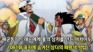 [원피스 1081화 심층분석] 해군동기 드래곤에게 불의 상처를 만든 아카이누 그리고 마지막 떡밥을 가진 바람바람열매 능력자 드래곤