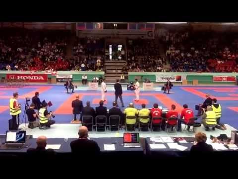 42nd Junior European karate championships - junior kumite male - Eray Samdan vs Ilyes Mardhi