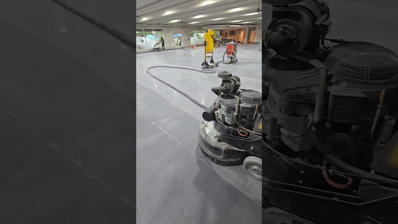 7,500 Sq Ft Stained & Polished Concrete Garage | Designer Concrete of the Palm Beaches