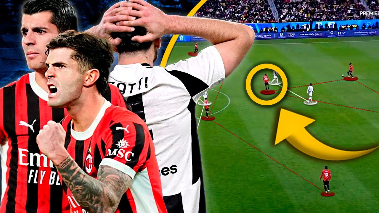 Uma MUDANÇA TÁTICA e a Virada SURPREENDENTE do Milan sobre a Juventus na Supercopa