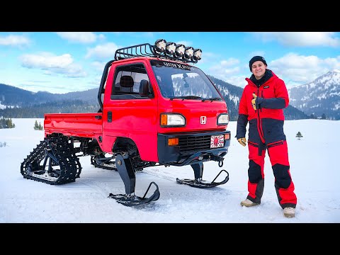 Crotch Rocket Swapped Mini Truck in Snow!