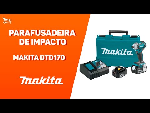 Parafusadeira de Impacto a Bateria 18V Li-Ion 175Nm com Carregador 2 Bat. e Maleta MAKITA-DTD170RFE-BIVOLT - Video