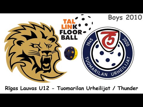Florbols zēni U12. Rīgas Lauvas - Tuomarilan Urheilijat / Thunder. Tallinn, 26.05.2023.