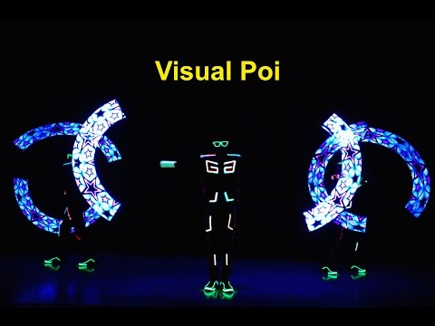 Visual Poi Show | Pixel Graphic Poi | Led Poi Performance | Skeleton Dance Crew