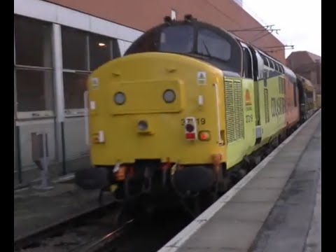 (HD) Colas 66846 TnT 37219 + 2 Railvacs 6C52 at Doncaster 20/02/2015