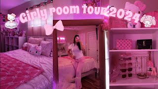 A VERY GIRLY ROOM TOUR 2024 🎀 (aesthetically pleasing)
