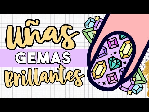 ¡CON MI ESMALTE FAVORITO! · UÑAS GEMAS BRILLANTES