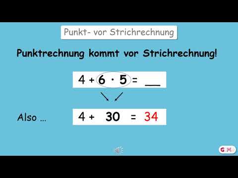 Punkt vor Strichrechnung Klasse 3, Klasse 4