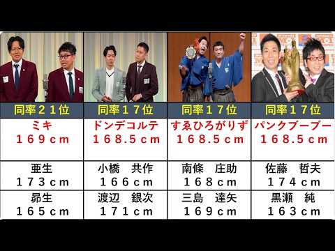 【M-1グランプリ】歴代ファイナリストで平均身長が一番低いコンビは？【たくろう・ドンデコルテ・千鳥・ダイアン・さらば青春の光・ヨネダ2000・ウエストランド】