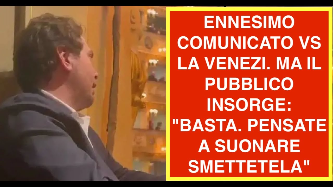 ENNESIMO COMUNICATO VS LA VENEZI. MA IL PUBBLICO INSORGE: "BASTA. PENSATE A SUONARE SMETTETELA"