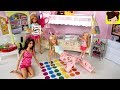 Barbie Rutina De Noche Pijamada De Hermanas Habitacion Con Literas De Muñecas