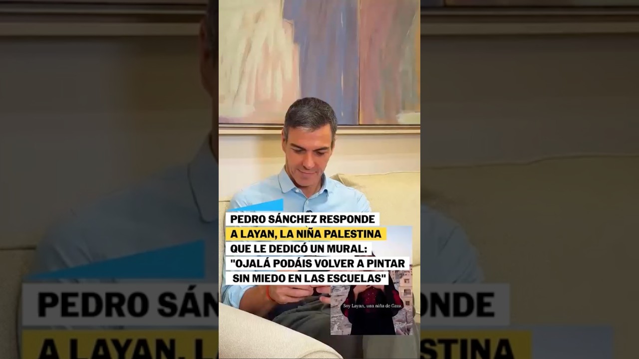 SÁNCHEZ responde a LAYAN, la niña PALESTINA que el dedicó un MURAL #shorts