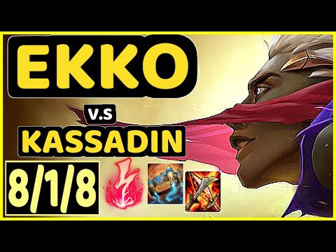 SHIPHTUR (EKKO) vs KASSADIN - 8/1/8 KDA MID GAMEPLAY - NA Ranked MASTER