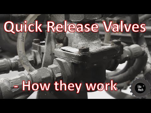 Part of a video titled Quick Release Valve - How it works. Air Braking systems and ... - YouTube
