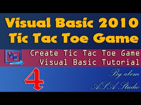 Visual Basic 2010 Tutorial, Create Tic Tac Toe Game, 4, Adding Function for 16 Button