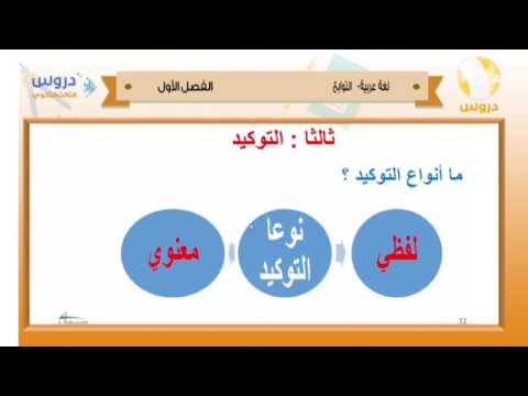 الثالث الثانوي | الفصل الدراسي الأول 1438 | لغة عربية | التوابع