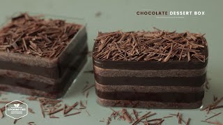 초콜릿 박스 케이크 (NO 밀가루) 만들기:Chocolate Dessert Box (Flourless Chocolate Cake) Recipe | 4K | Cooking tree