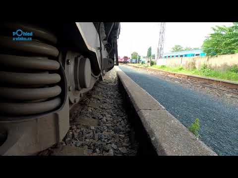 Brno hl. nádraží - Jihlava / POHLED NA TRAŤ OD KOL A PODVOZKU / 4K KVALITA