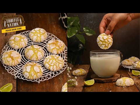 How i Made The Best Eggless Lemon Crinkle Cookies | Easy Recipe | Truffle Nation