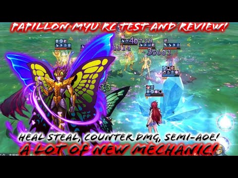 Saint Seiya: Awakening [CN] - Papillon Myu after RC Test! Heal Steal and Counter Damage + Semi AOE!