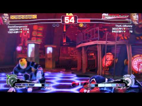 SSF4 AE  DavidDangerous (BALROG) VS TheK-QBunny (CODY) AMERICAN RANKED MATCH 17
