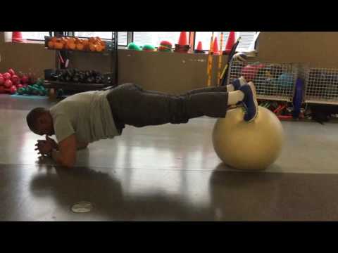 Plank with Feet on Swiss Ball