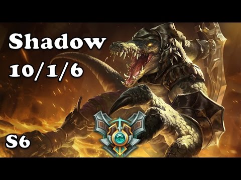 123: Shadow (Renekton) Top VS Trundle S6 Master Ranked NA League of legends