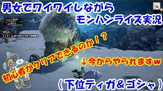 男女でワイワイしながらモンハンライズ実況・・・その１６(下位ティガレックス＆ゴシャハギ)