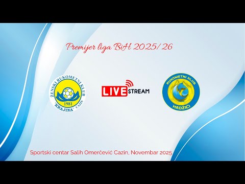 UŽIVO: OŽRK Krajina - RK Hadžići - 4. kolo Premijer liga BiH 2025/26