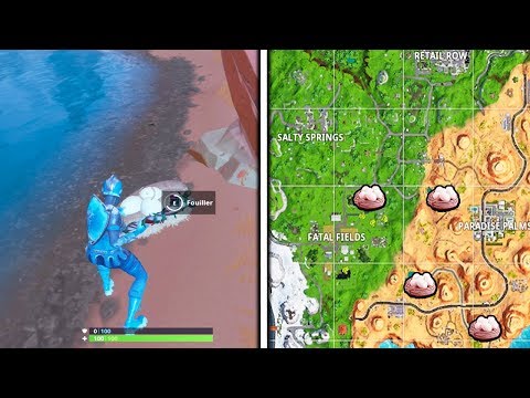 fouiller des nids d oie au bord de l eau defi 14 - fortnite fouiller ravitaillement