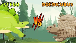 Stegosaurus vs Doedicurus | Dinosaurs vs Ice Age Animals [S1] | Dino Animation