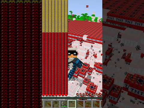 10.000 TNT vs 1.000 CUORI SU MINECRAFT 💥 #shorts