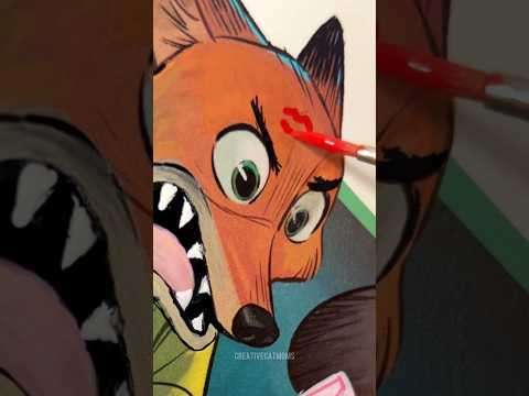 Valentines in Zootopia!!💕 #shorts #art #disney