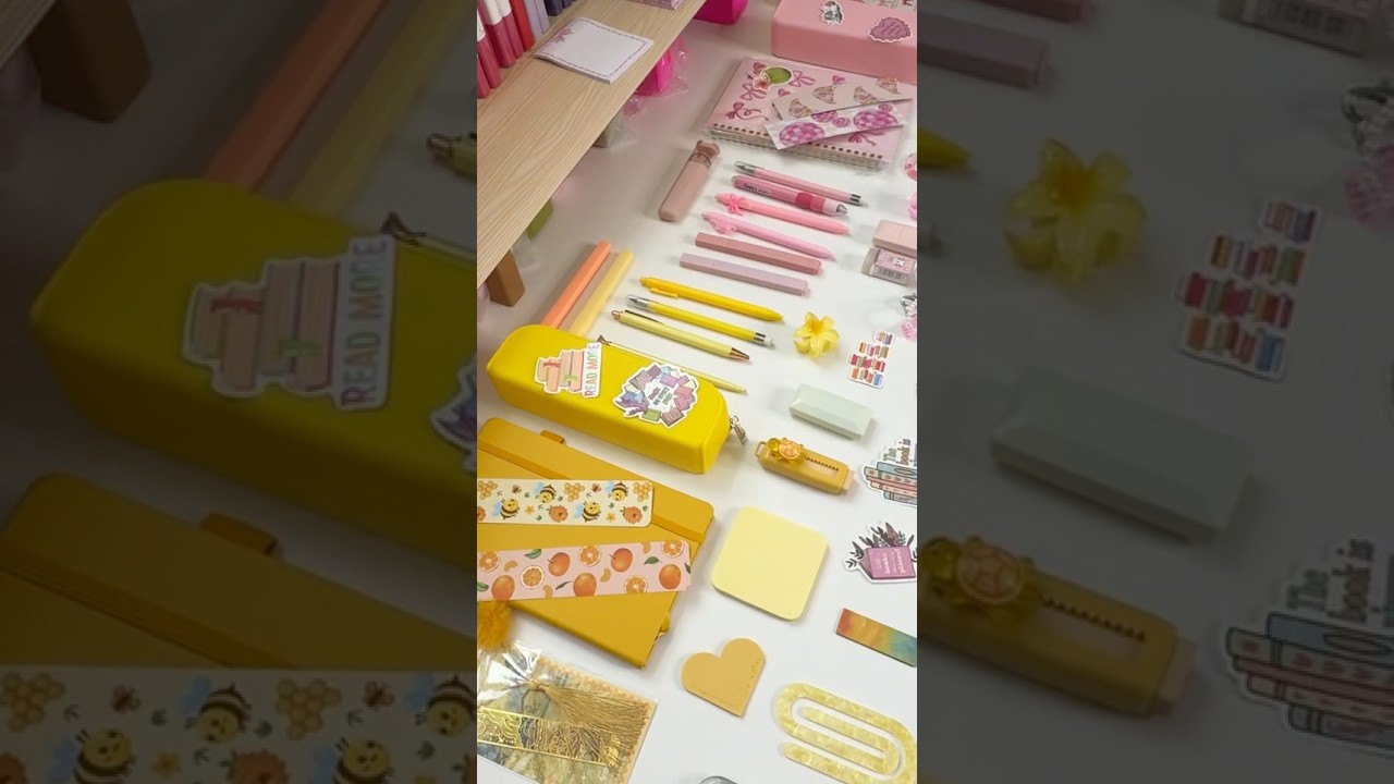 Yellow & Coquette bundles going out today 💛🎀 #bookishbundles #stationery #fyp #packwithme