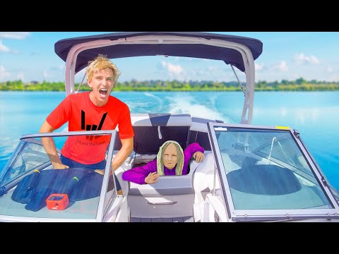 WHY IS SHE HIDING in MY BOAT?! (Scary Old Lady is Crazy)