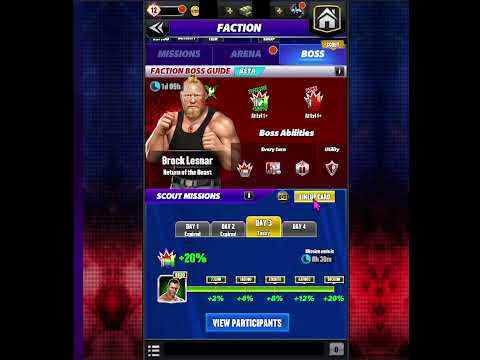 Scout Missions for Faction Boss Battles/WWE Champions