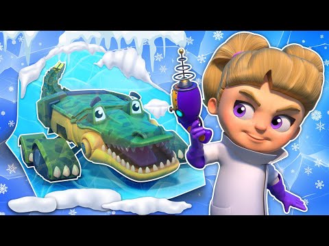 Evil Villain got everyone FROZEN IN ICE! Help SUPER DRILL! | Cars & Trucks Rescue Squad | AnimaCars