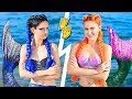 Makeup Challenge! 10 DIY Good Mermaid Makeup vs Bad Mermaid Makeup!